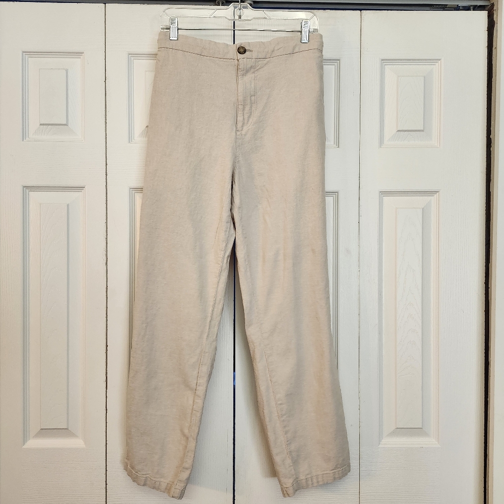 Old Navy Elastic Waist, Draw‎ String, Straight Leg  Khaki Pants Size XL